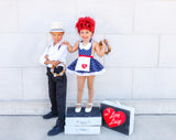 DELUXE Navy Dot Romper