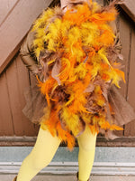 Faux Multi-color Feather Turkey Romper
