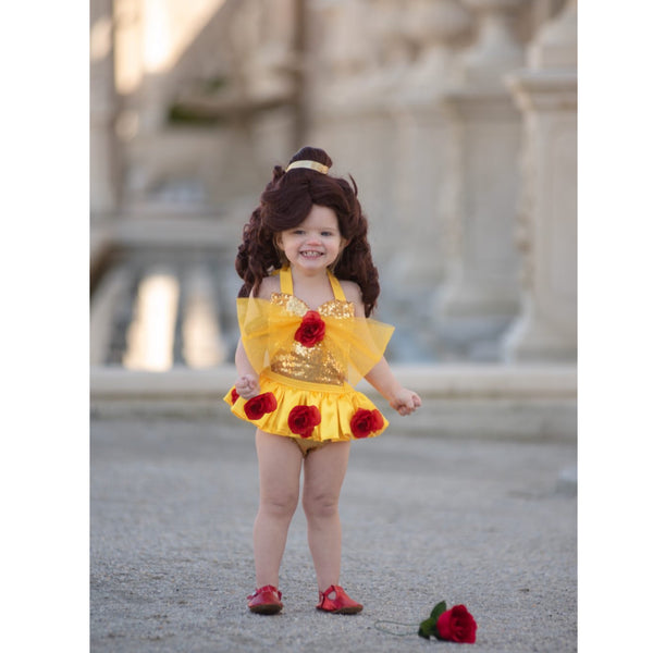 DELUXE "ROSES" Belle BEAUTY and the BEAST inspired Romper