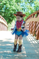 Royal Blue "Woody" Toy Story Inspired Romper