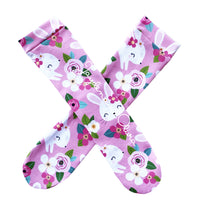 Pink Garden Bunny Knee High Socks