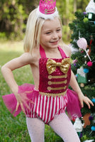 Hot Pink and GOLD NutCracker Romper