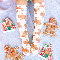 Gingerbread Knee High Socks