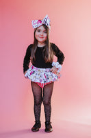 Pink Black Gold Hearts VALENTINES Bloomer Skirt