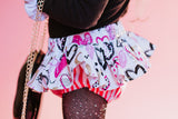 Pink Black Gold Hearts VALENTINES Bloomer Skirt