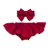 Solid Cranberry Bloomer Skirt