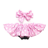 Baby Pink Polka Dot Bloomer Skirt