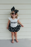 Black & White Polka Dot Bloomer Skirt