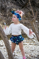 Navy & Hot Pink Floral High Waisted Bloomers