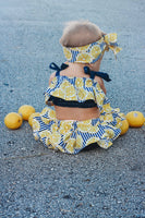 Lemon Stripes Baby Doll Top