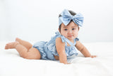 Baby Blue Tiny Dot Baby Doll Top