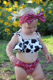 Cow Print Baby Doll Top