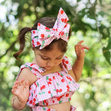 Pink & Red Gingham Cherries Baby Doll Top