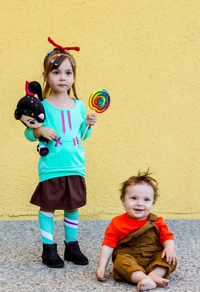 Disney Vanellope Wreck It Ralph Costume for Kids | Kids | Girls | Yellow/Purple/Blue | XL | Fun Costumes