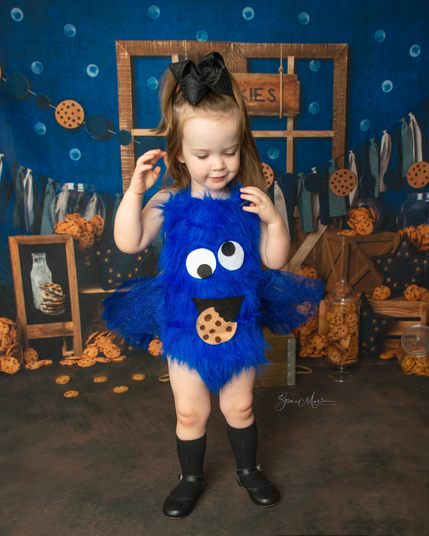 The Cookie Monster Romper JaydenandOlivia