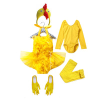 YELLOW Faux Feather Chicken inspired Romper