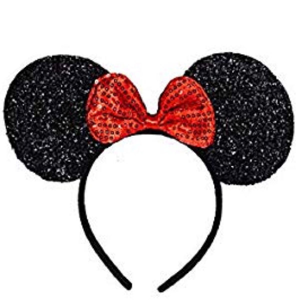Red Sequins Minnie Ears Head Band