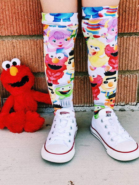 Sesame Street inspired Knee High Socks