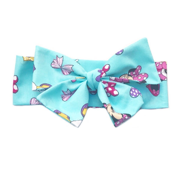 Teal Minnie & Daisy Head Wrap