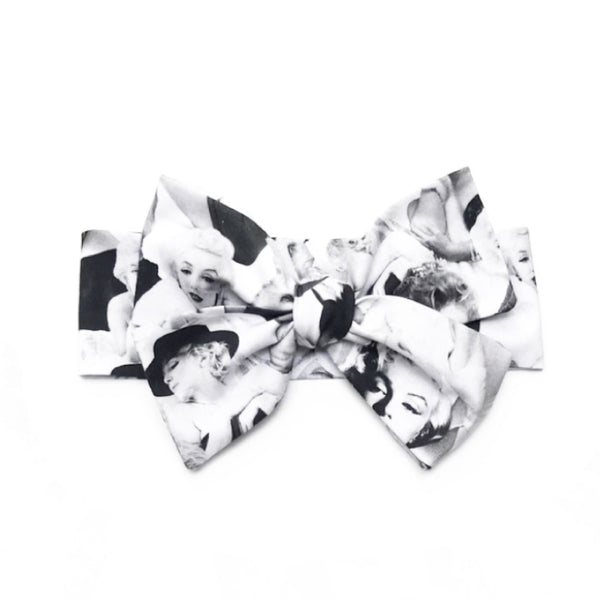Black & White Marilyn Monroe Head Wrap