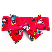 Red & Black Polka Dot Minnie Head Wrap