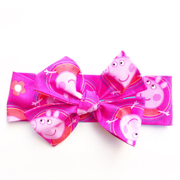 Pink Peppa Pig Head Wrap