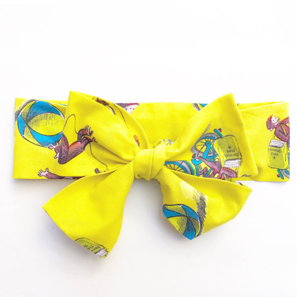 Yellow Curious George Head Wrap