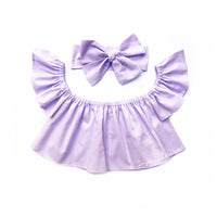 Lilac Flutter Sleeve Top