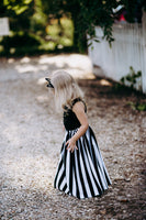 Med Black Stripe Maxi Skirt