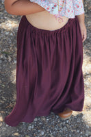 Cranberry Maxi Skirt