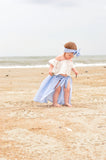 Baby Blue Tiny Dot Cape Skirt