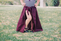 Plum Cape Skirt