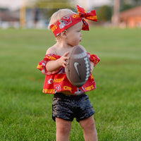 Kansas City Chiefs Flutter Sleeve Top