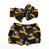 Black Steelers Bubble Shorts