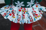 Blue Christmas Minnie & Mickey Bloomer Skirt