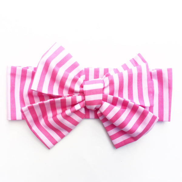Two Tone Pink Stripe Head Wrap