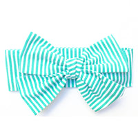 Spearmint Tiny Stripe Head Wrap