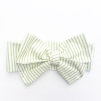 Olive Green Pinstripe Head Wrap