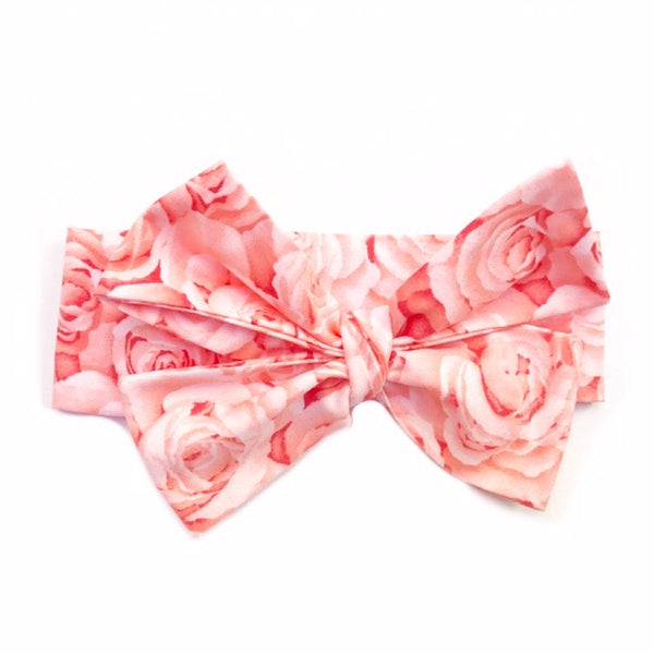 Coral Roses Head Wrap