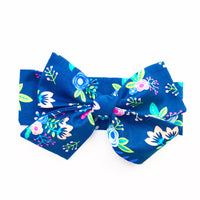 Navy & Hot Pink Floral Head Wrap