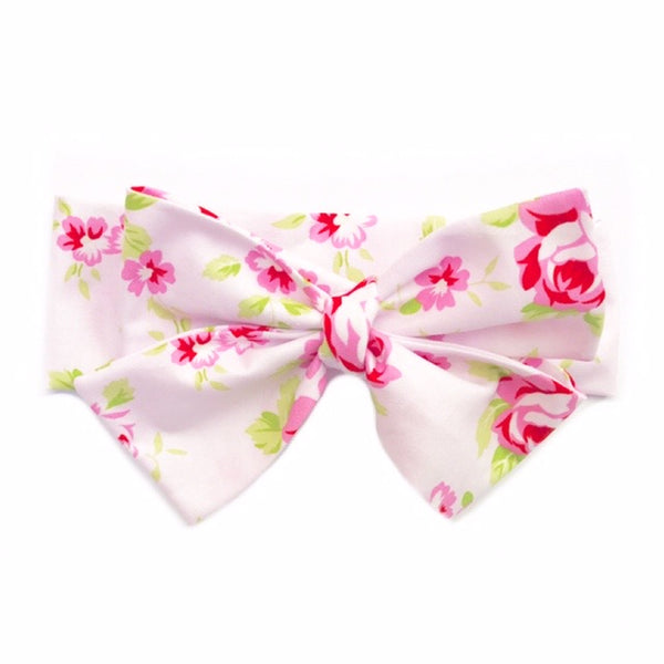 Pink Shabby Chic Roses Head Wrap