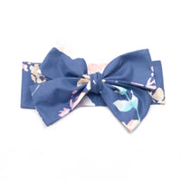 Blue Watercolor Floral Head Wrap