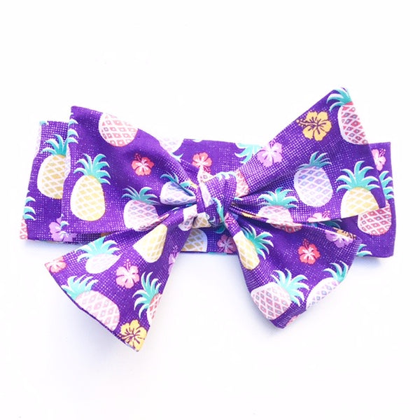 Purple Pineapple Head Wrap