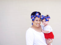 Texas Rangers Mommy & Me Head Wrap SET