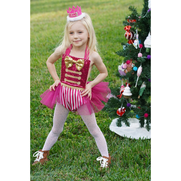 Hot Pink and GOLD NutCracker Romper