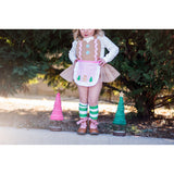 Pink Spearmint Gingerbread Girl Romper