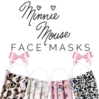 Gold & Pink Bow Minnie Face Mask