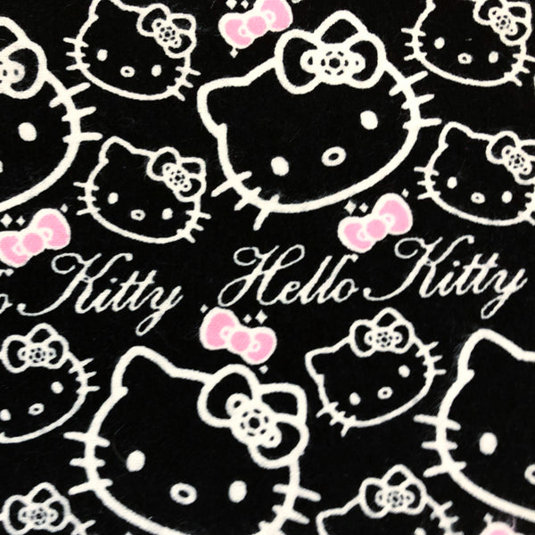 Black Cursive Hello Kitty Face Mask