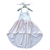 Blush White Floral High-Low Dress
