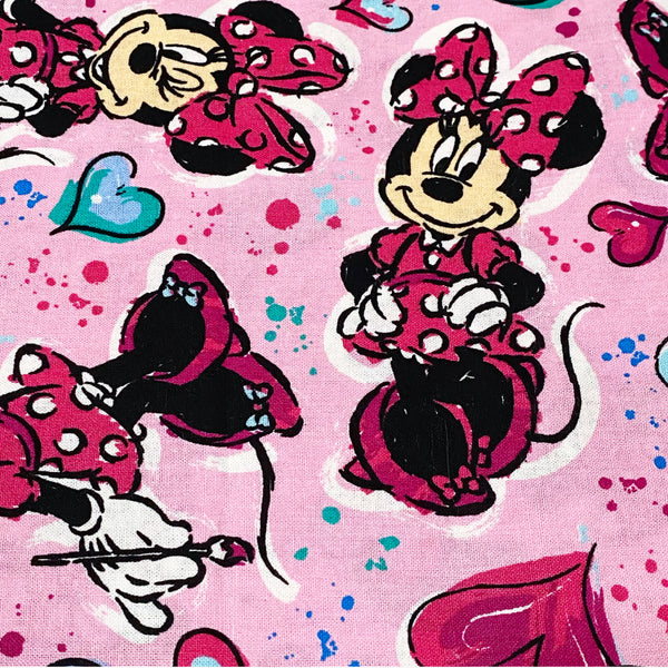 (KIDS) Pink Splatter Minnie Face Mask